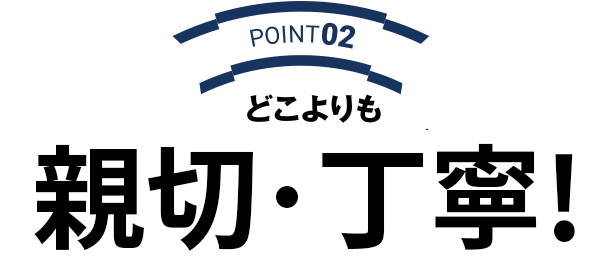 POINT02 どこよりもスピーディーに!SPEED!